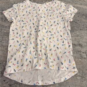 Girls' Cream Floral Short Sleeve Top - Old Navy